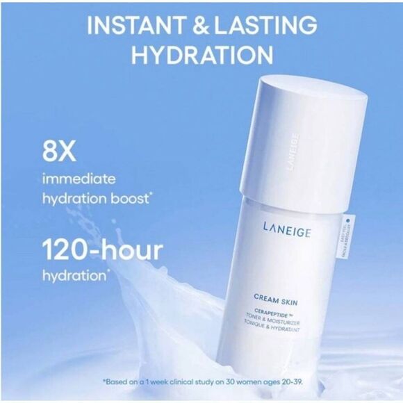 NIB~Laneige Cream Skin Cerapeptide Toner & Moisturizer~50 ml/1.69 fl. oz. - Picture 3 of 4